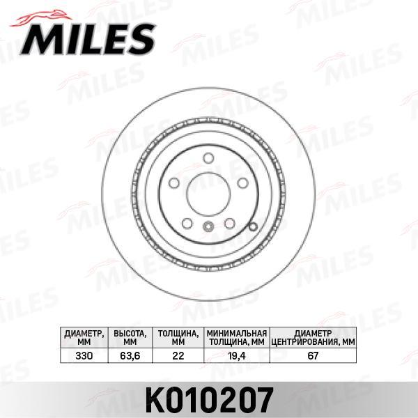 

Тормозной диск Miles K010207