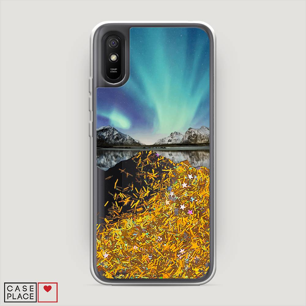 

Чехол Awog на Xiaomi Redmi 9A "Горное озеро и сияние", Разноцветный, 38990-1