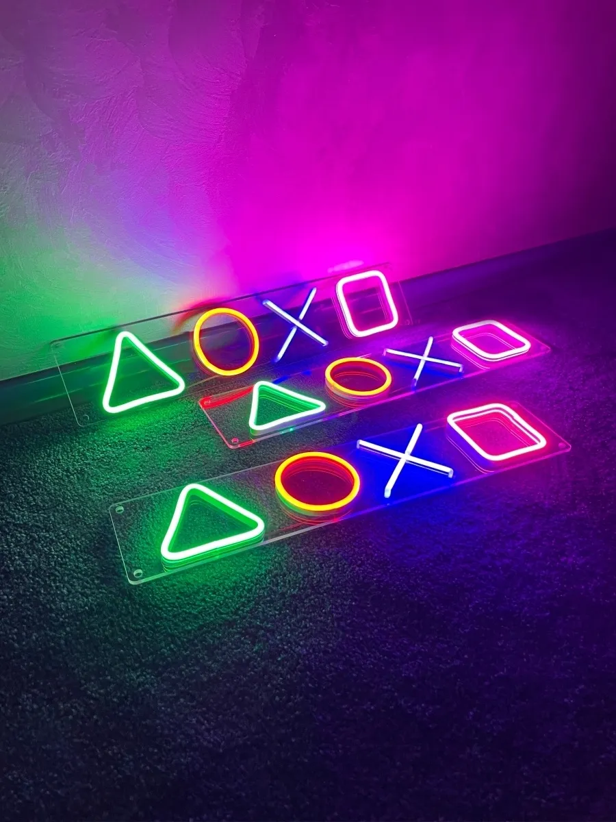 фото Ночной неоновый светильник pj neon символы