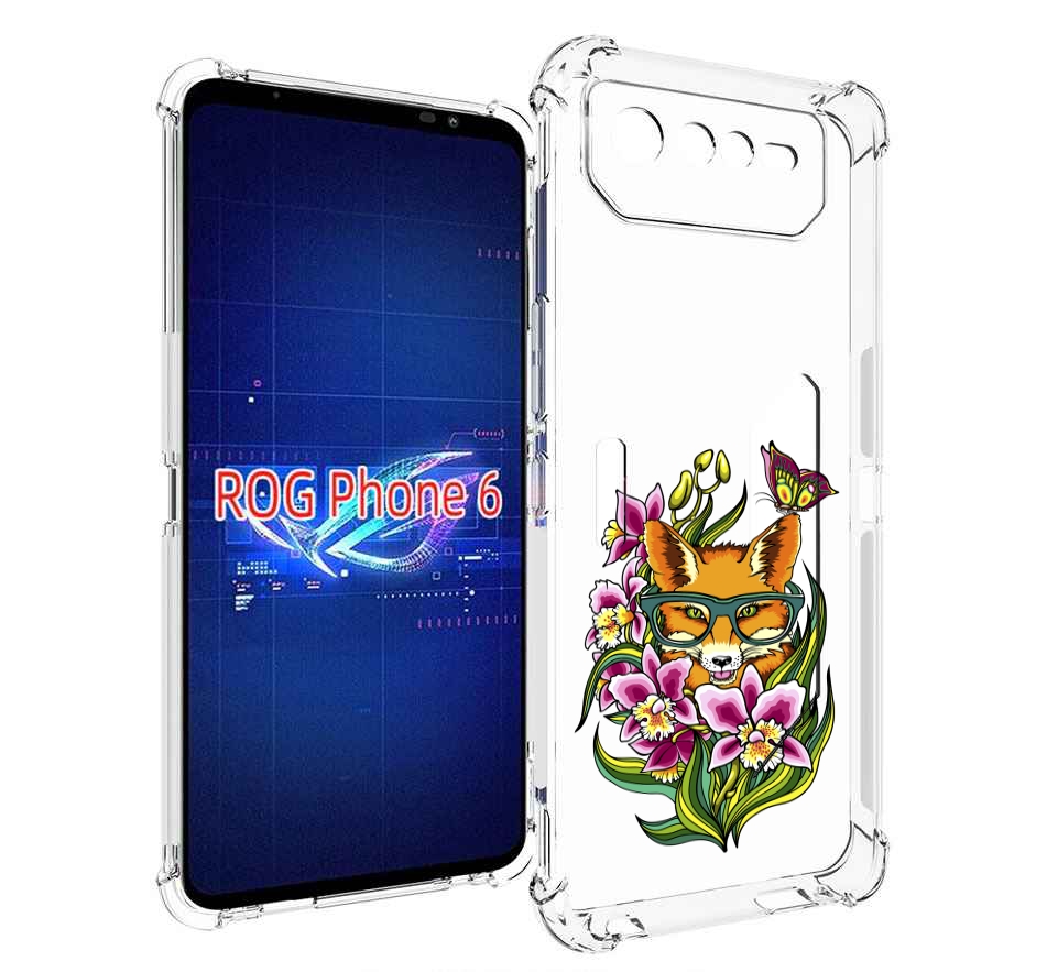 

Чехол MyPads Лиса в цветах для Asus ROG Phone 6, Прозрачный, Tocco