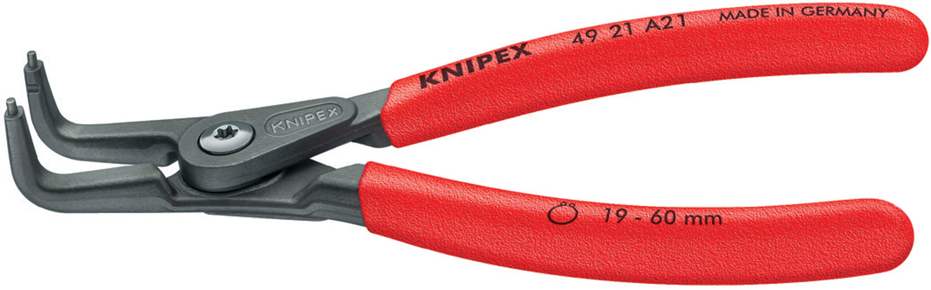 

KNIPEX Щипцы прециз. для внешних стопорн.колец,губки 90°, посад. размер d 19-60 мм, наконе