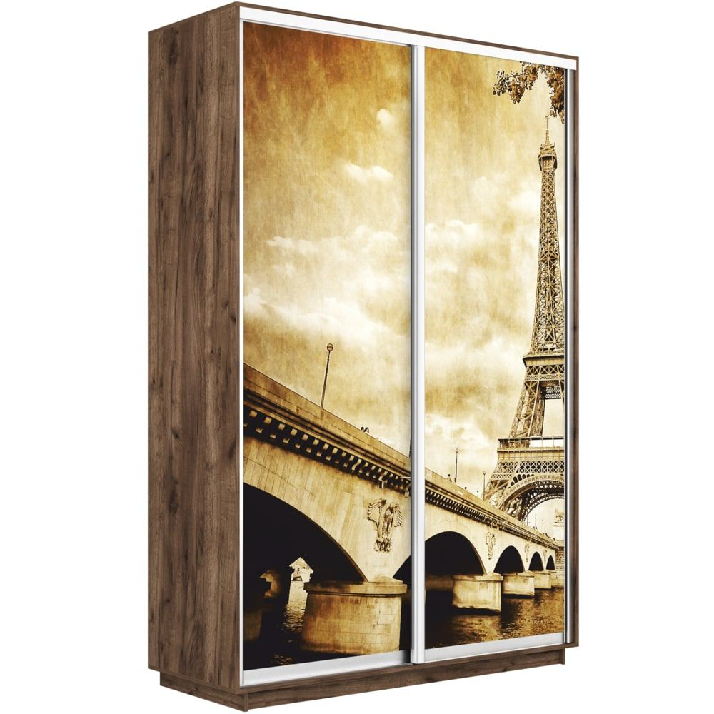 

Шкаф-купе Е1 Экспресс Фото дуо Крафт Табачный 160-220-60 PARIS, Коричневый, Экспресс Фото Дуо