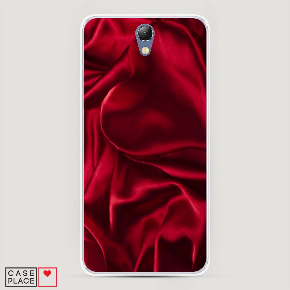 фото Чехол awog "текстура красный шелк" для lenovo vibe s1