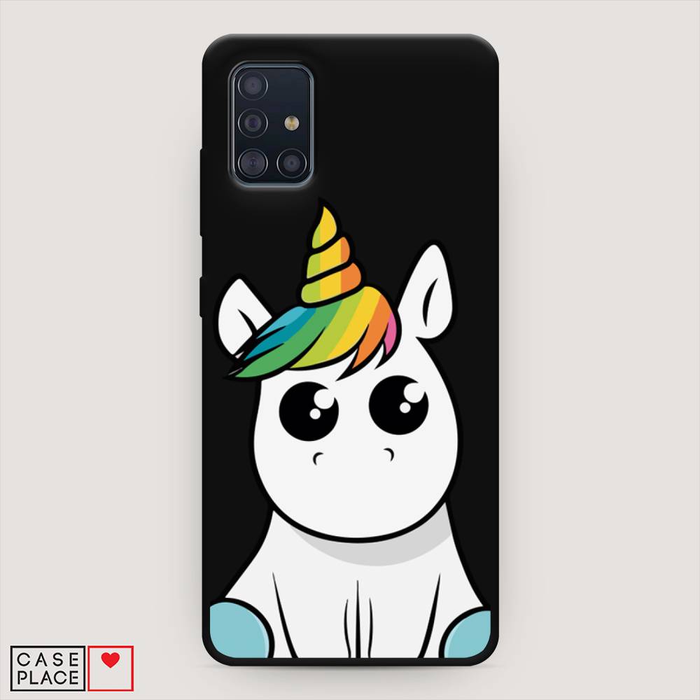 

Матовый силиконовый чехол "Глазастый единорог" на Samsung Galaxy A51, Глазастый единорог