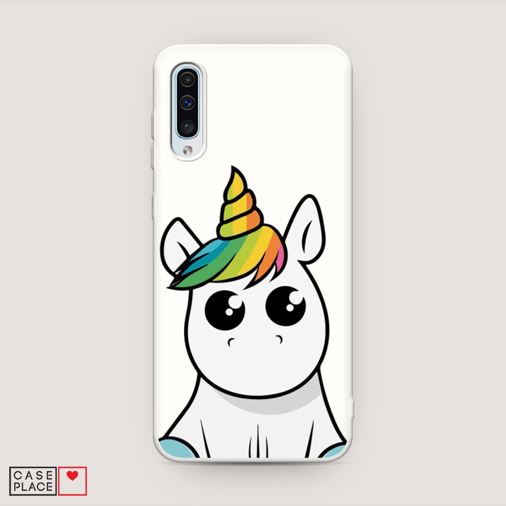 

Матовый силиконовый чехол "Глазастый единорог" на Samsung Galaxy A50, Глазастый единорог