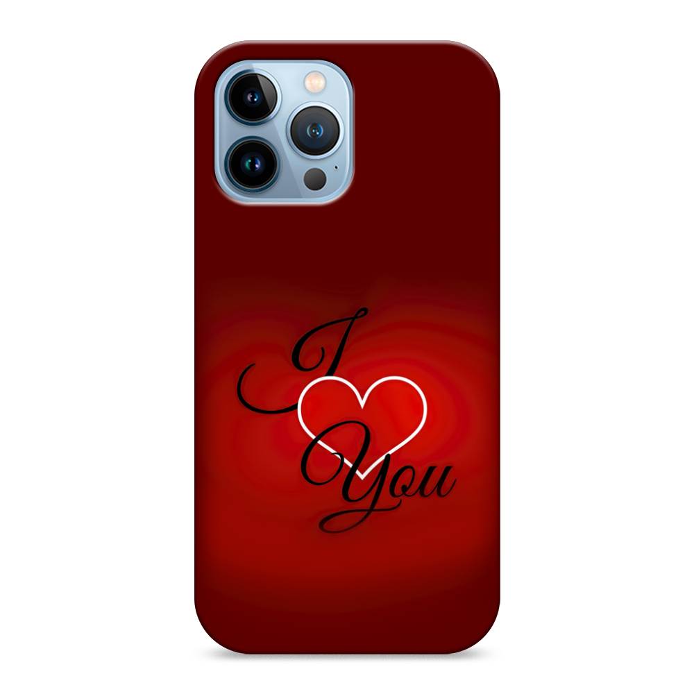 фото Пластиковый чехол "i love you 3" на apple iphone 13 pro max awog