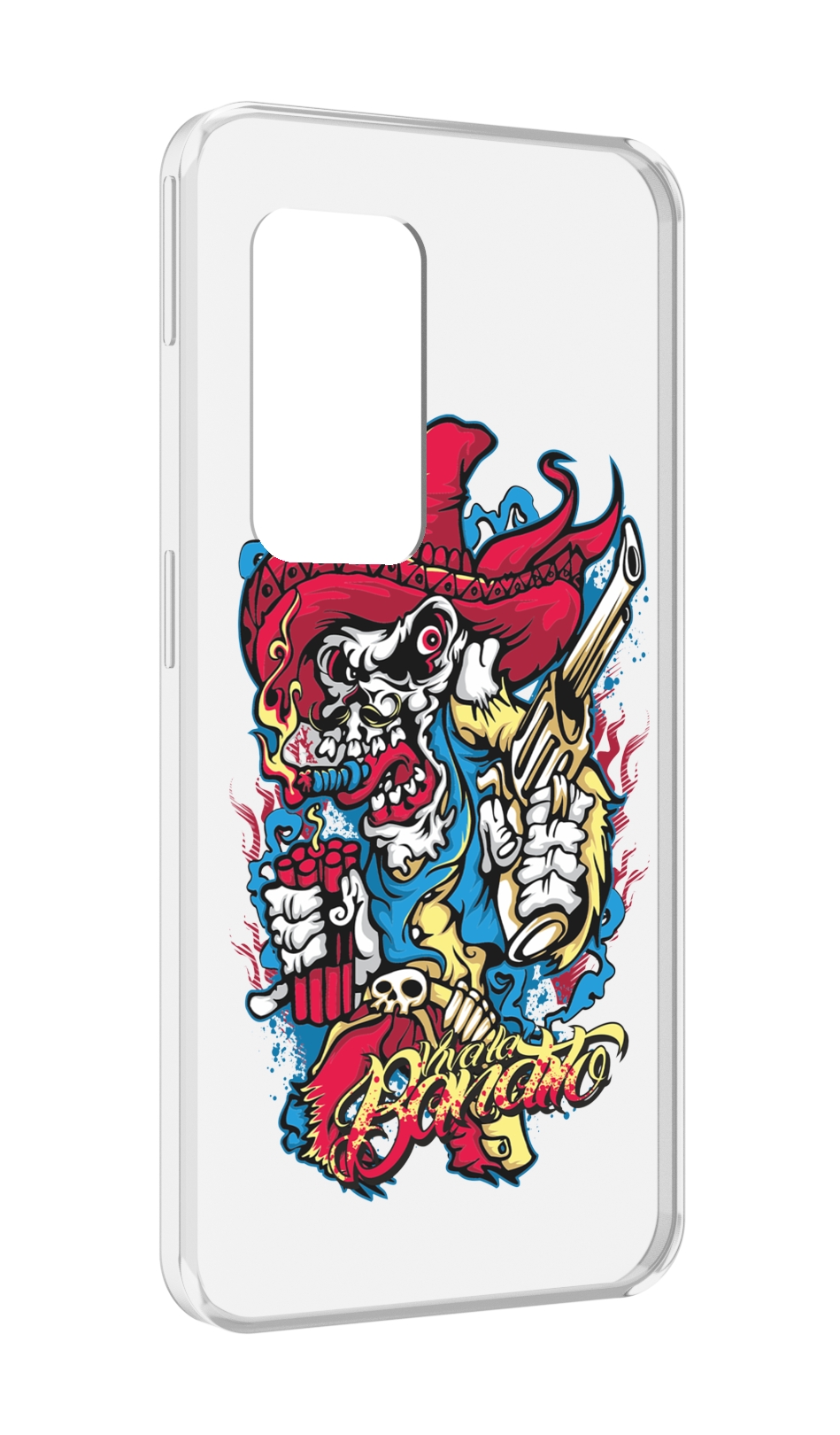 

Чехол MyPads нарисованный скелет с писталетом для UleFone Power Armor X11 Pro, Прозрачный, Tocco