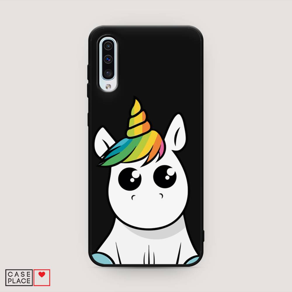 

Матовый силиконовый чехол "Глазастый единорог" на Samsung Galaxy A50, Глазастый единорог