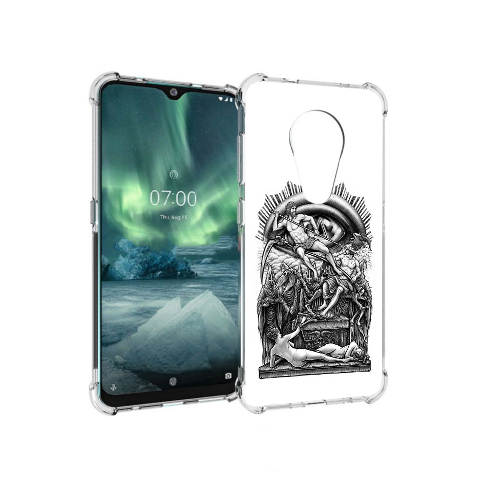 

Чехол MyPads Tocco для Nokia 7.2 оракул черно белый (PT139171.105.528), Прозрачный, Tocco
