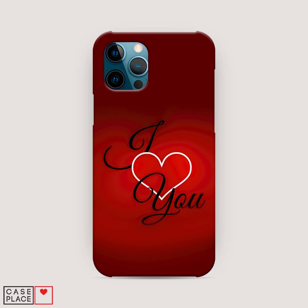 фото Пластиковый чехол "i love you 3" на apple iphone 12 pro awog