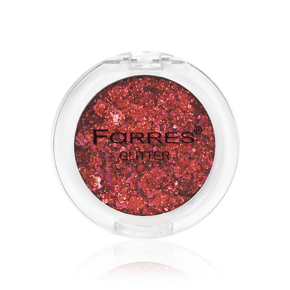 Тени для век Farres Glitter Красный 3г тени для век farres cosmetics запеченные тон 19 белый