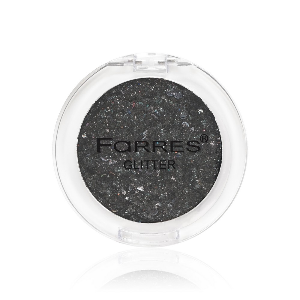 Тени для век Farres Glitter Черный 3г тени для век farres cosmetics запеченные тон 19 белый