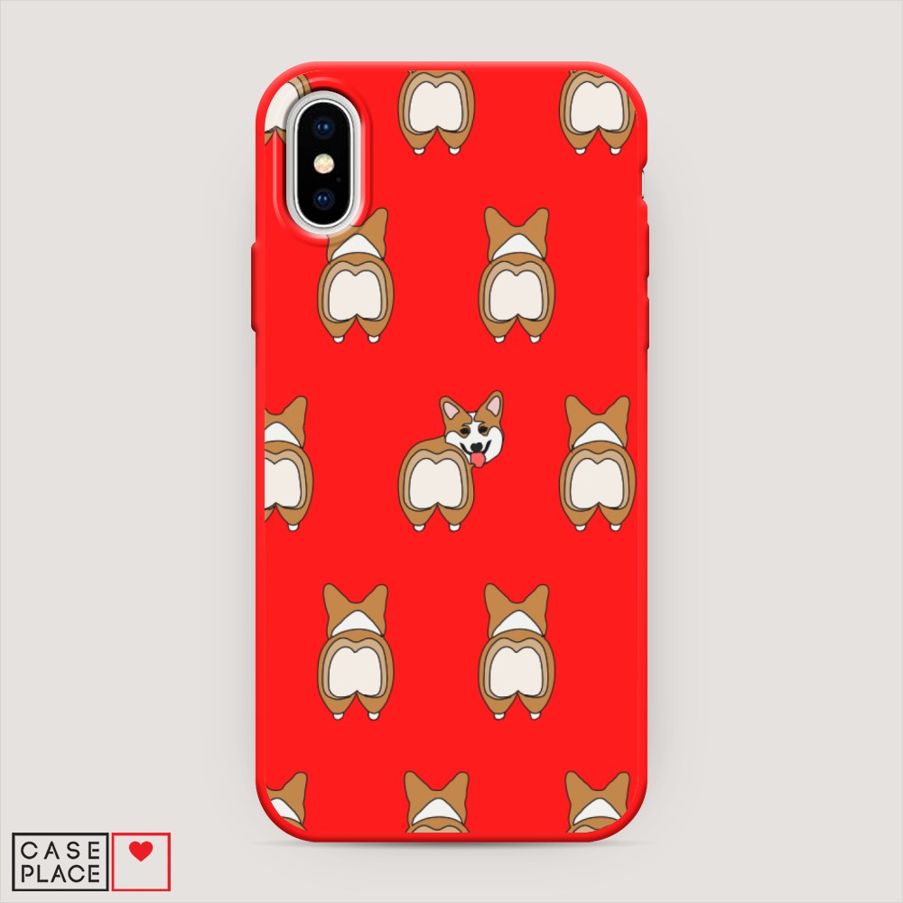 

Чехол Awog на Apple iPhone XS (10S) / Айфон XS (10S) "Милый корги фон", Разноцветный, 11853-1