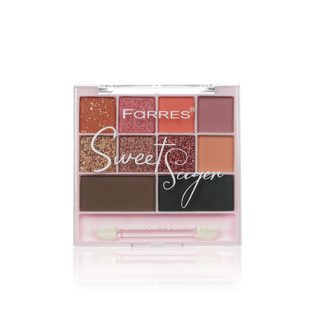 Палетка теней для век и бровей Farres Sweet Suger 01 14,3г farres тени для век и бровей sweet suger 8 ов 2 а