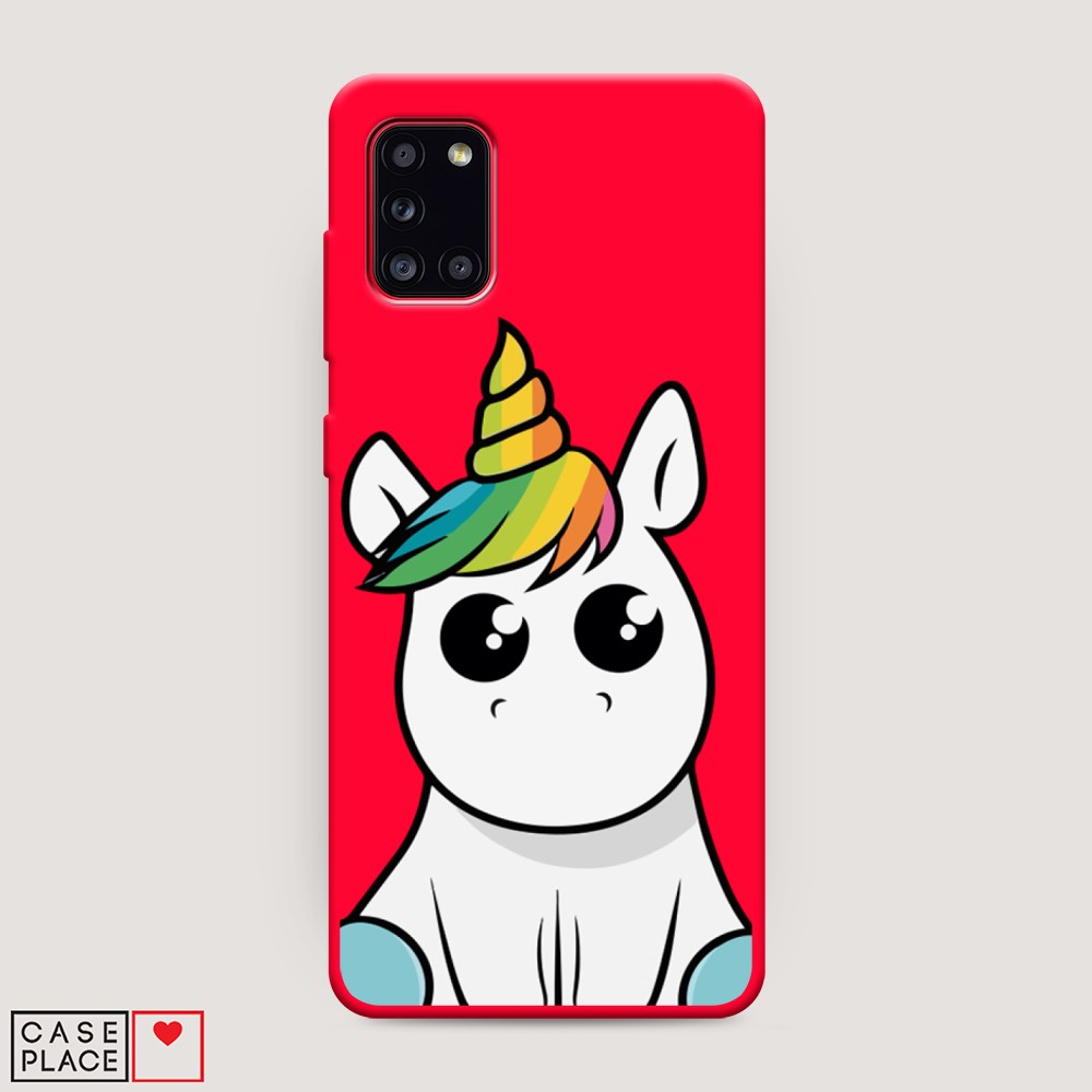 

Матовый силиконовый чехол "Глазастый единорог" на Samsung Galaxy A31, Глазастый единорог