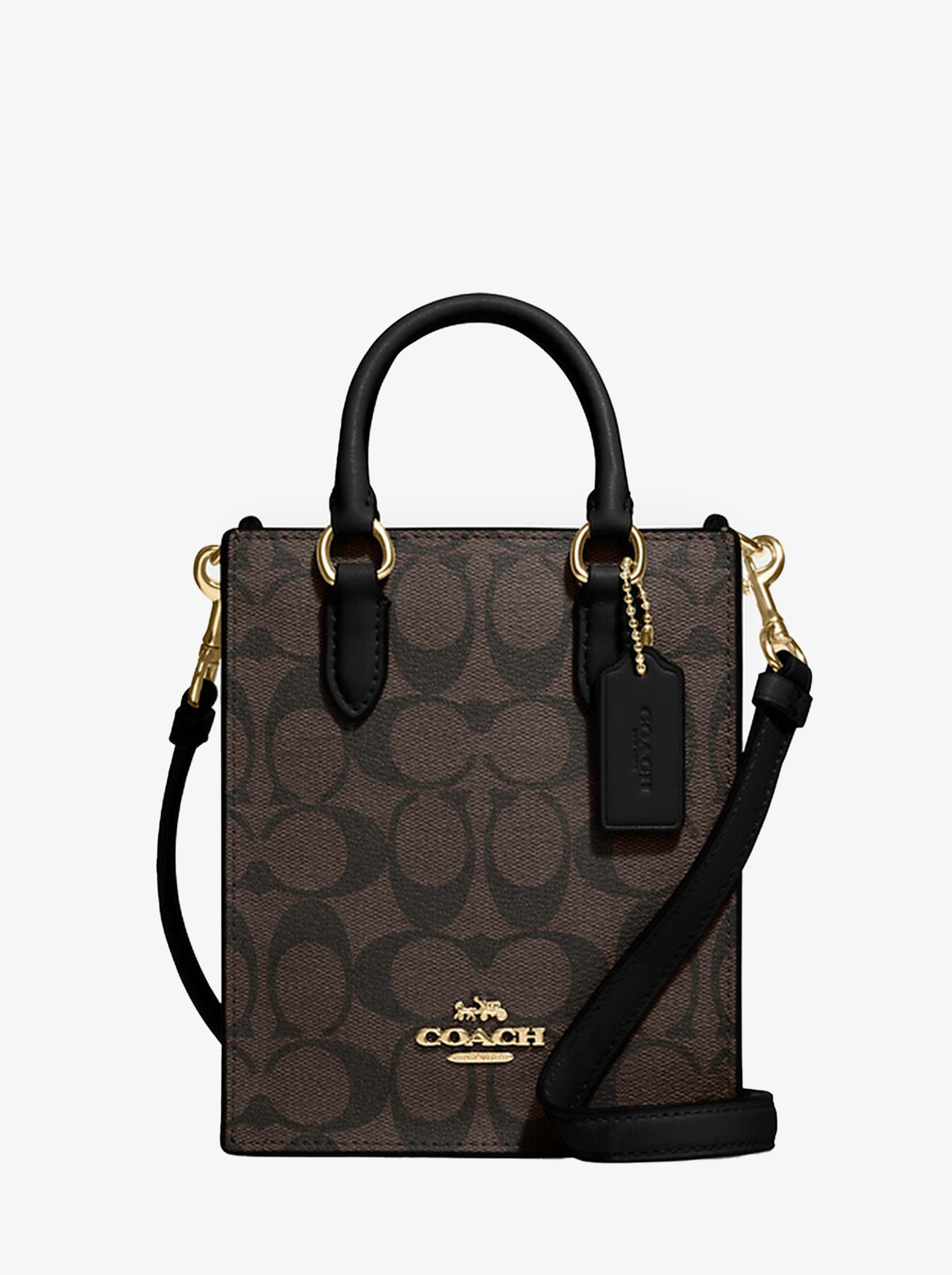 

Сумка женская Coach CH0351 коричневая 7х5х14, Коричневый, CH0351