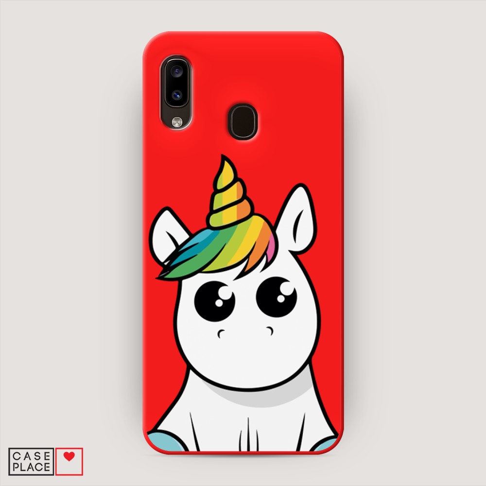 

Матовый силиконовый чехол "Глазастый единорог" на Samsung Galaxy A30, Глазастый единорог