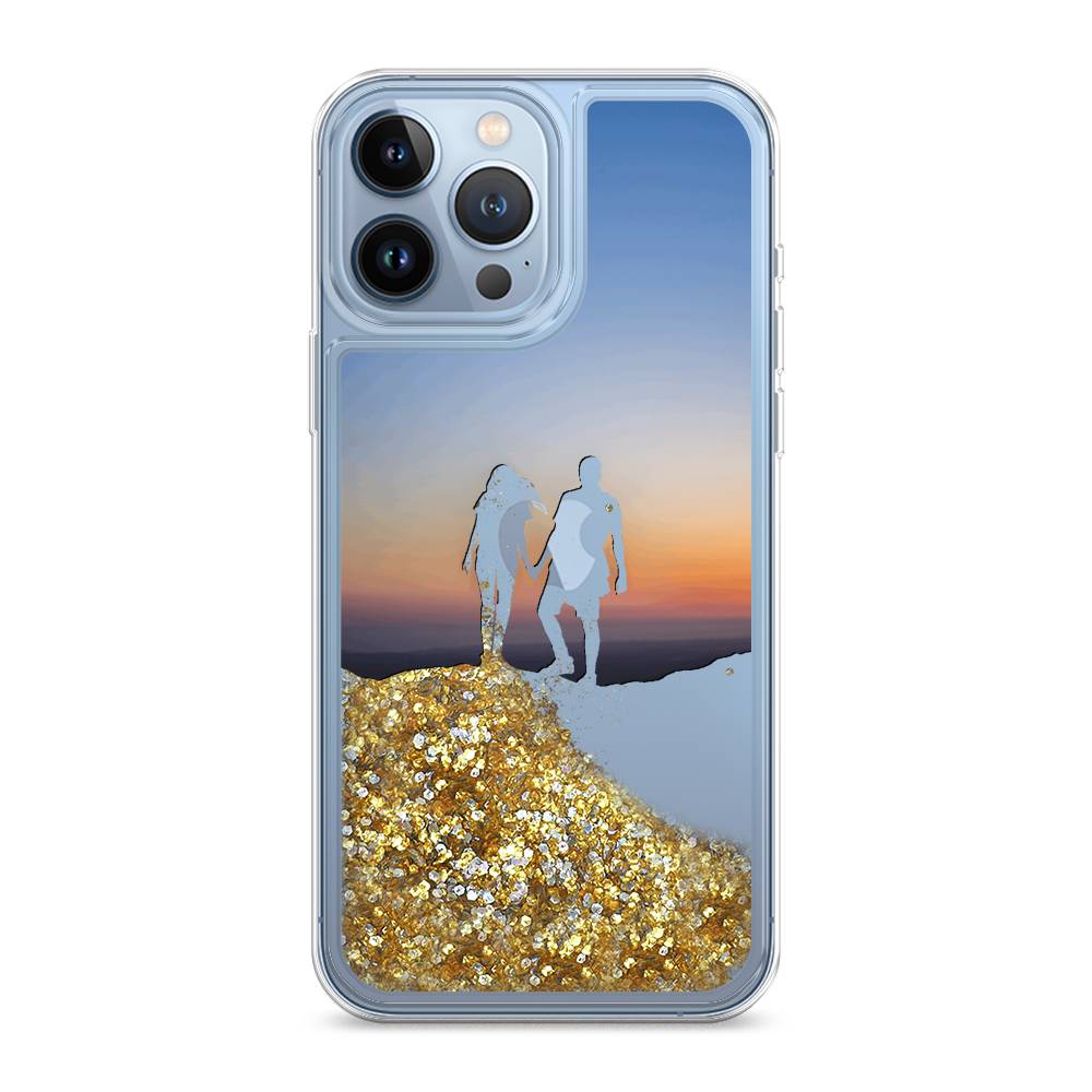 

Жидкий чехол с блестками "Пара на краю света" на Apple iPhone 13 Pro Max, 14490-1