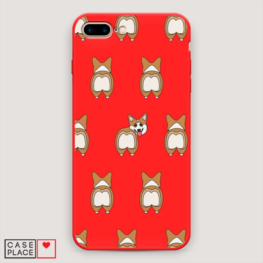

Чехол Awog на Apple iPhone 8 Plus / Айфон 8 Plus "Милый корги фон", Разноцветный, 10953-1