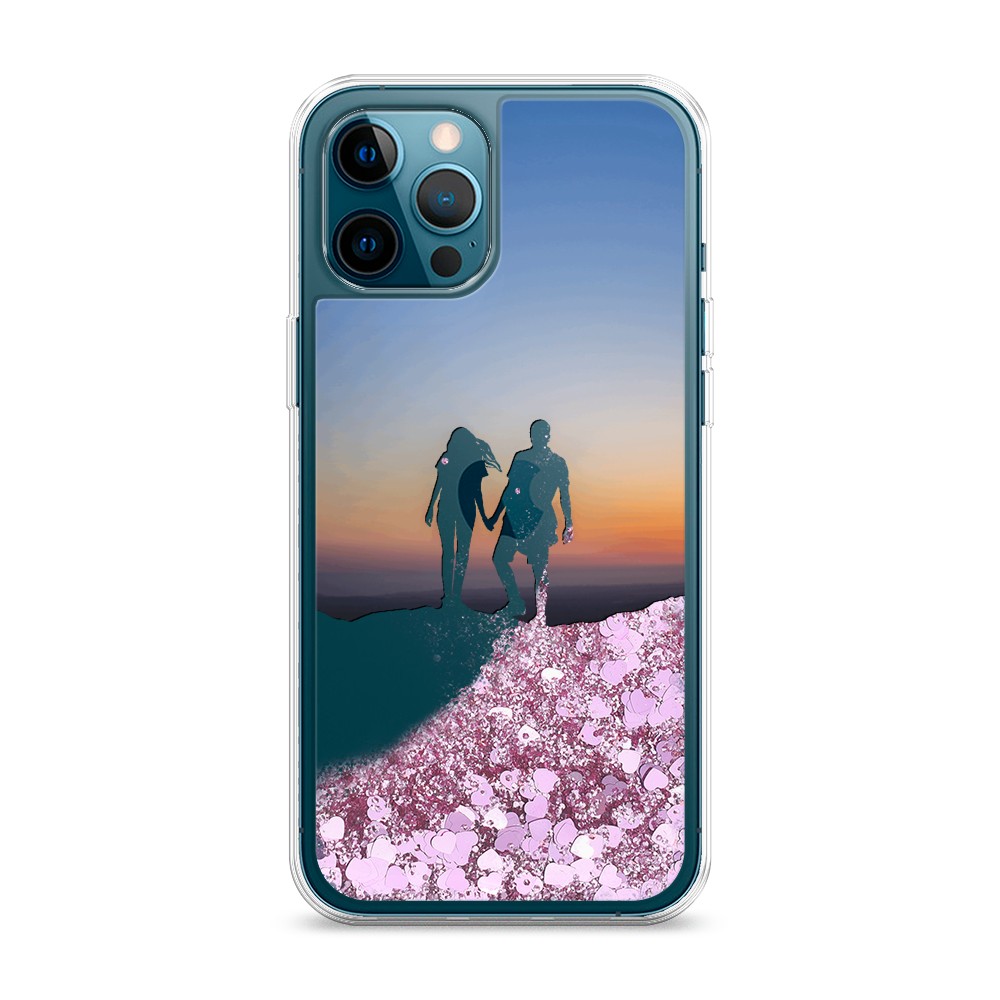 

Жидкий чехол с блестками "Пара на краю света" на Apple iPhone 12 Pro Max, 12794-1