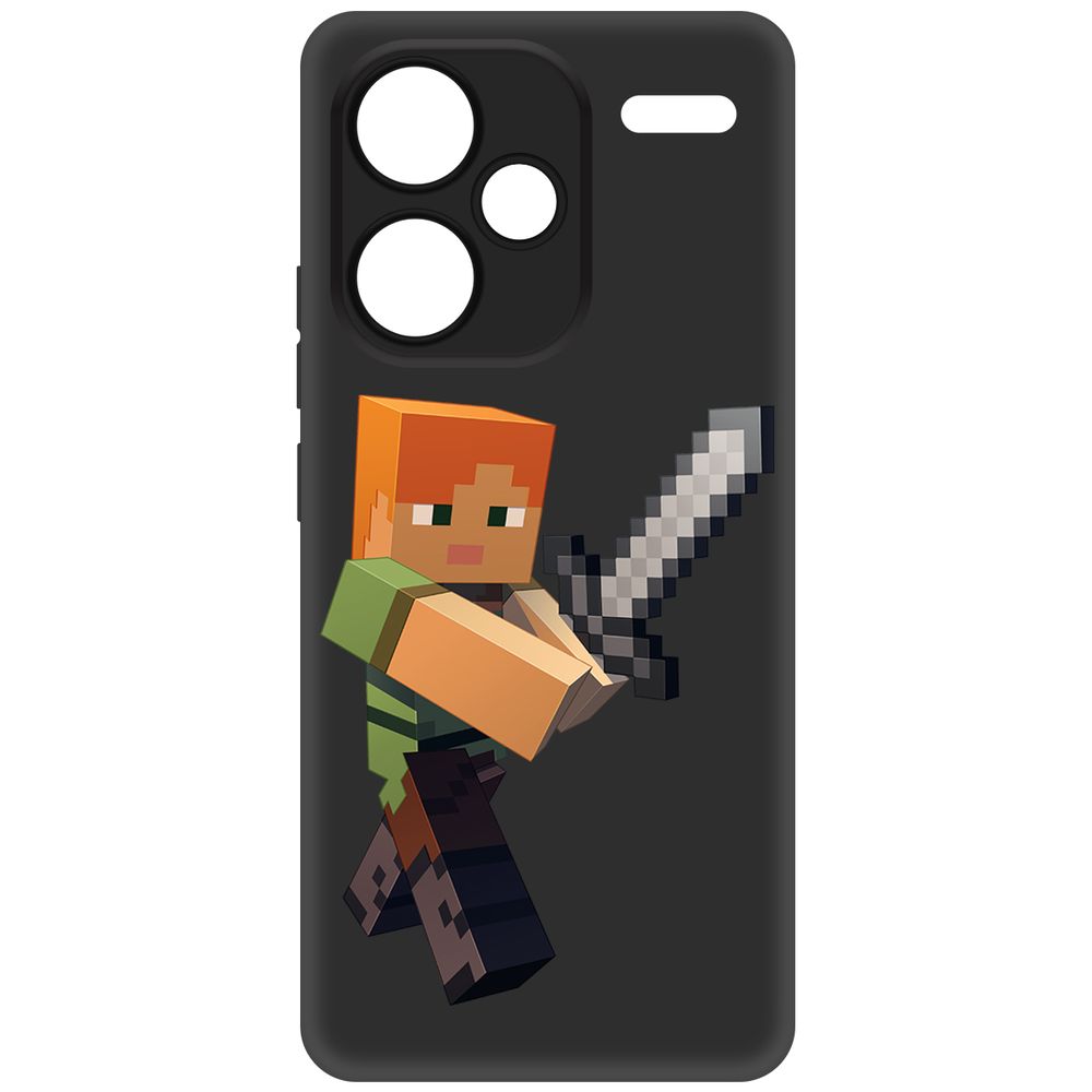 

Чехол-накладка Krutoff Soft Case Minecraft-Алекс для Xiaomi Redmi Note 13 Pro+ 5G черный