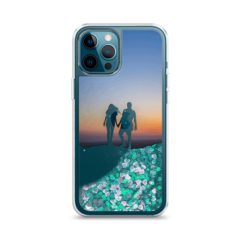 

Жидкий чехол с блестками "Пара на краю света" на Apple iPhone 12 Pro, 12895-1