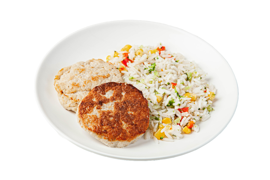 

Котлеты ВкусВилл из индейки с овощами и рисом 220 г