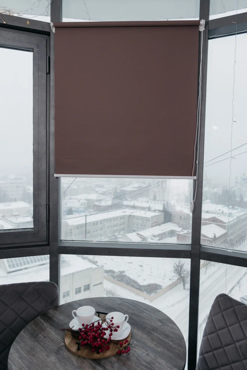 

Рулонная штора RolisBlinds mini коричневая на окна 140 (ширина) Х 140 (высота)., 803140140, 803