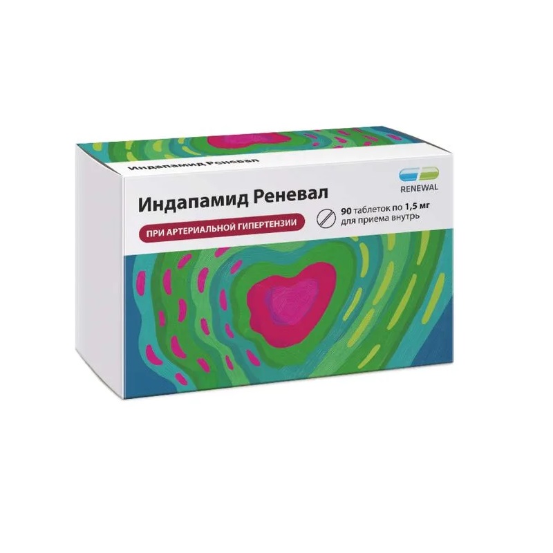 

Индапамид Реневал таб.пролонг.высв.п.п.о.1,5 мг 90 шт.