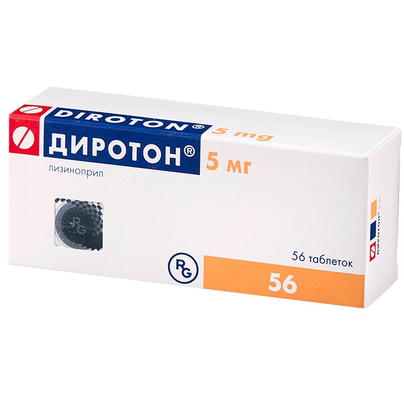 

Диротон таблетки 5 мг 56 шт.
