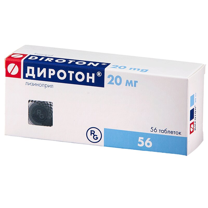 

Диротон таблетки 20 мг 56 шт.