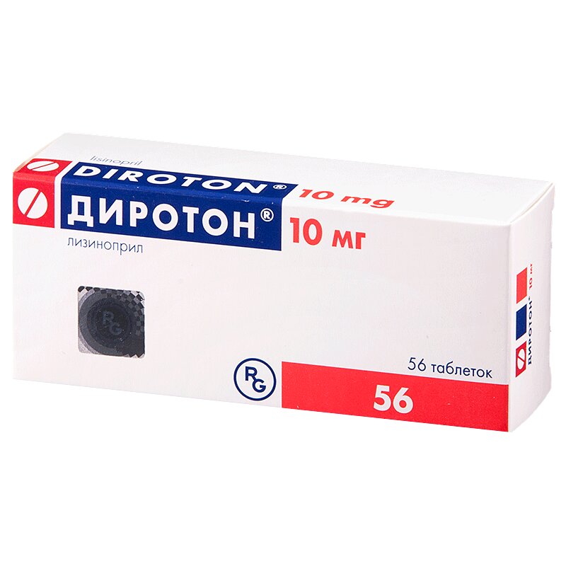 

Диротон таблетки 10 мг 56 шт.