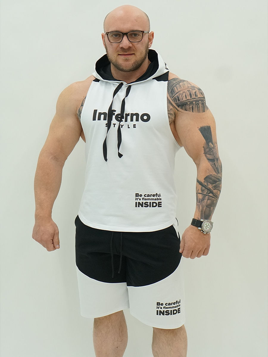 

Спортивные шорты мужские INFERNO style Ш-002-000 белые 2XL, Белый, Ш-002-000