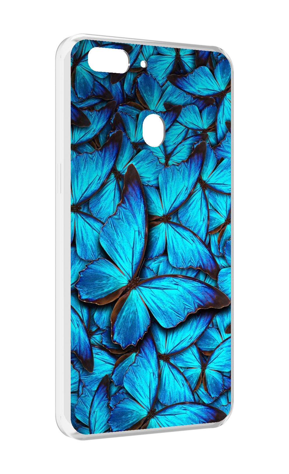 

Чехол MyPads бирюзовые бабочки для Oppo Realme 2, Прозрачный, Tocco