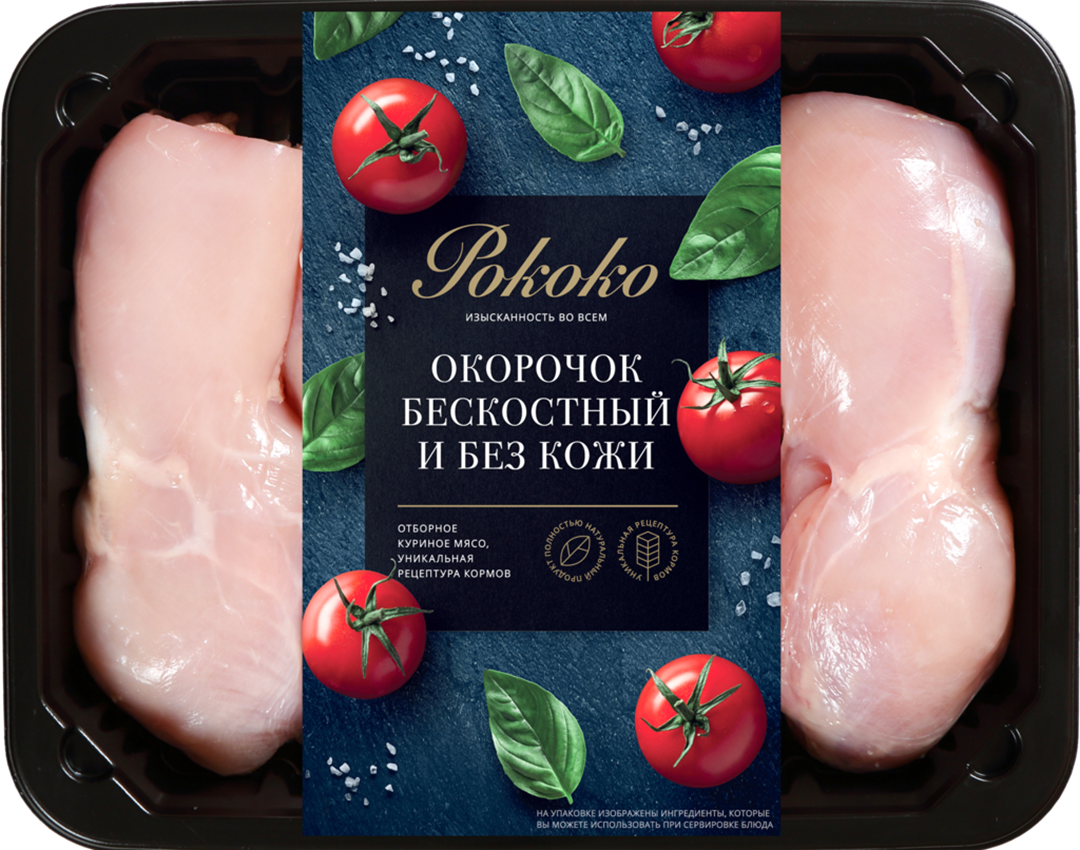 

Окорочок куриный Рококо без кожи охлажденный 720 г
