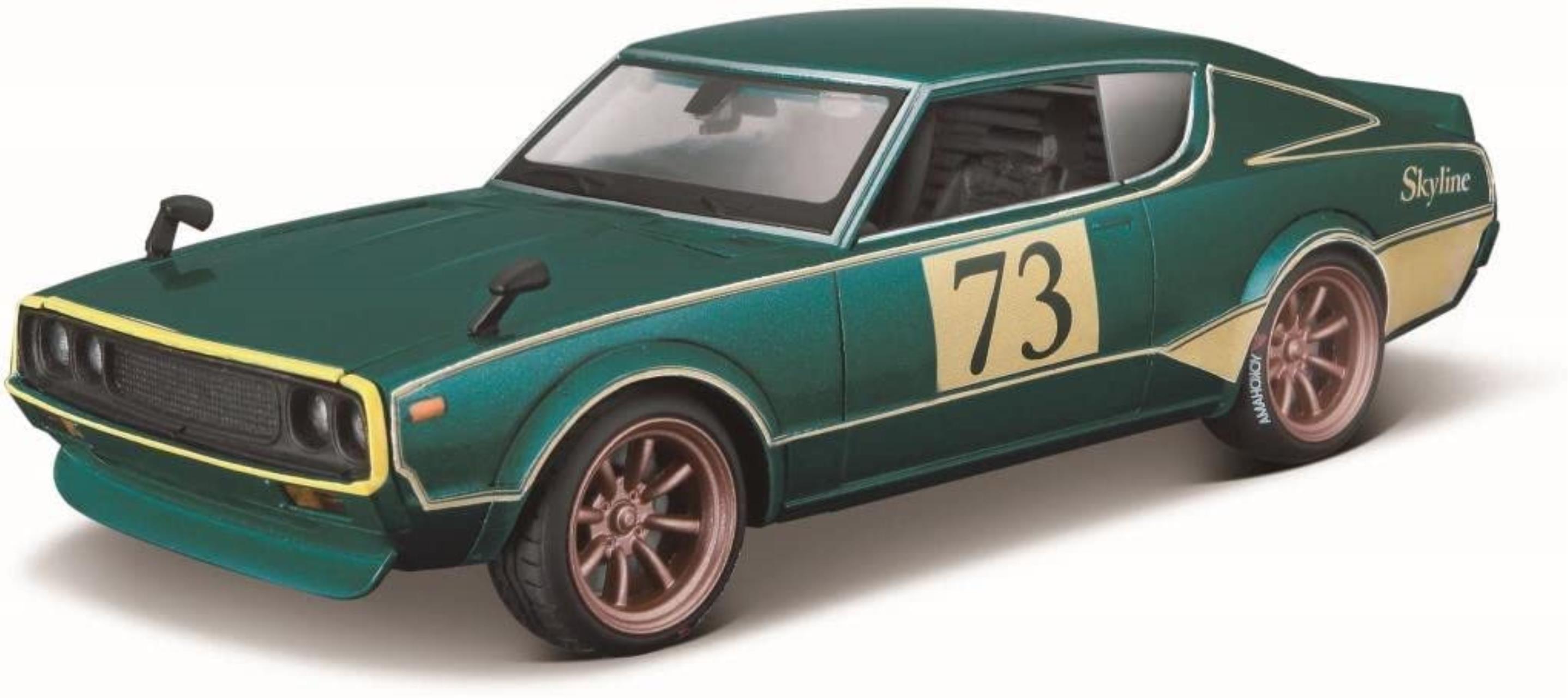

Машинка Maisto 32539 1/24 Design Tokyo Mod Nissan Skyline 2000GT-R 1973 KPGC 110, Зеленый