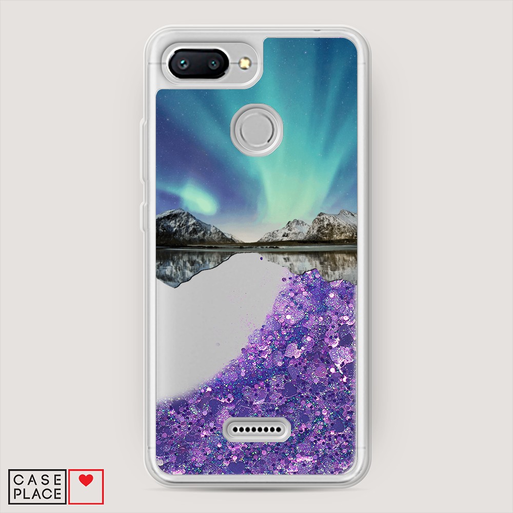 

Чехол Awog на Xiaomi Redmi 6 "Горное озеро и сияние", Разноцветный, 33892-1