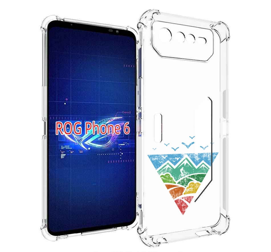

Чехол MyPads Лес земля море чайки для Asus ROG Phone 6, Прозрачный, Tocco