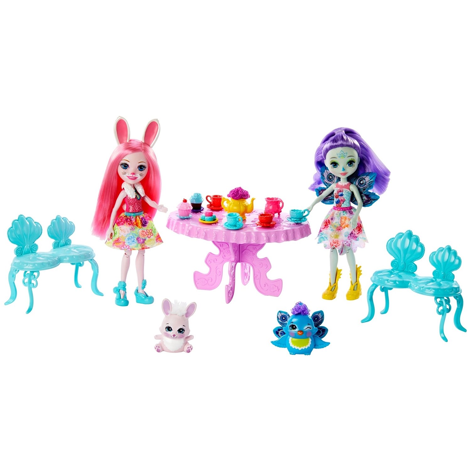 фото Игровой набор mattel enchantimals чаепитие пэттер павлины и бри кроли