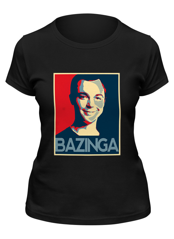 

Футболка женская Printio Bazinga черная 2XL, Черный, Bazinga