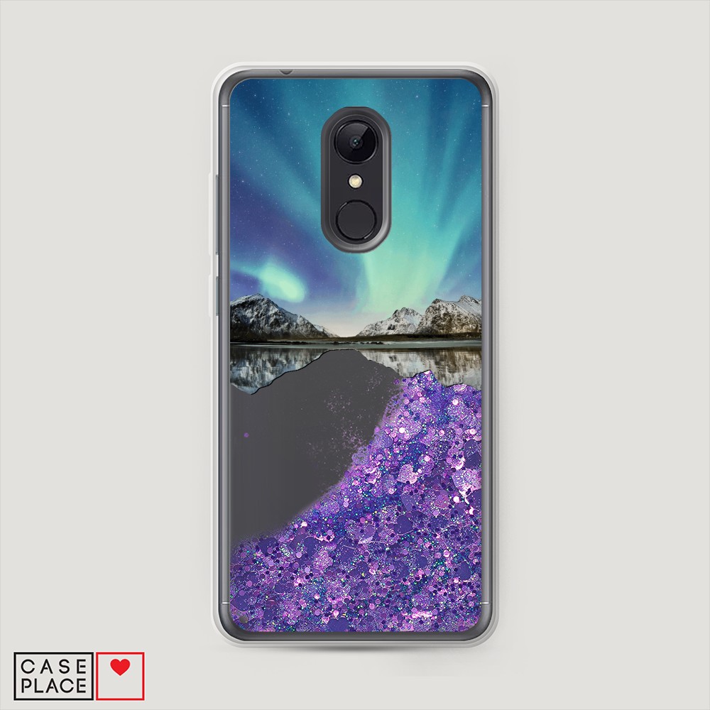 

Чехол Awog на Xiaomi Redmi 5 "Горное озеро и сияние", Разноцветный, 33092-1