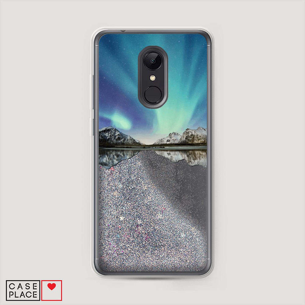 

Чехол Awog на Xiaomi Redmi 5 "Горное озеро и сияние", Разноцветный, 33091-1