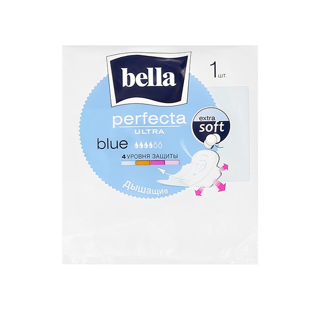 

Прокладка гигиеническая Bella Perfecta Ultra Blue Extra Soft ультратонкая, 1 шт., Белый