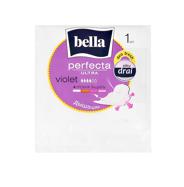Прокладка гигиеническая Bella Perfecta Ultra Violet Silky Drai ультратонкая, 1 шт. прокладка гбц ваз 2170 priora 21126 1003020 trialli gz 101 5002