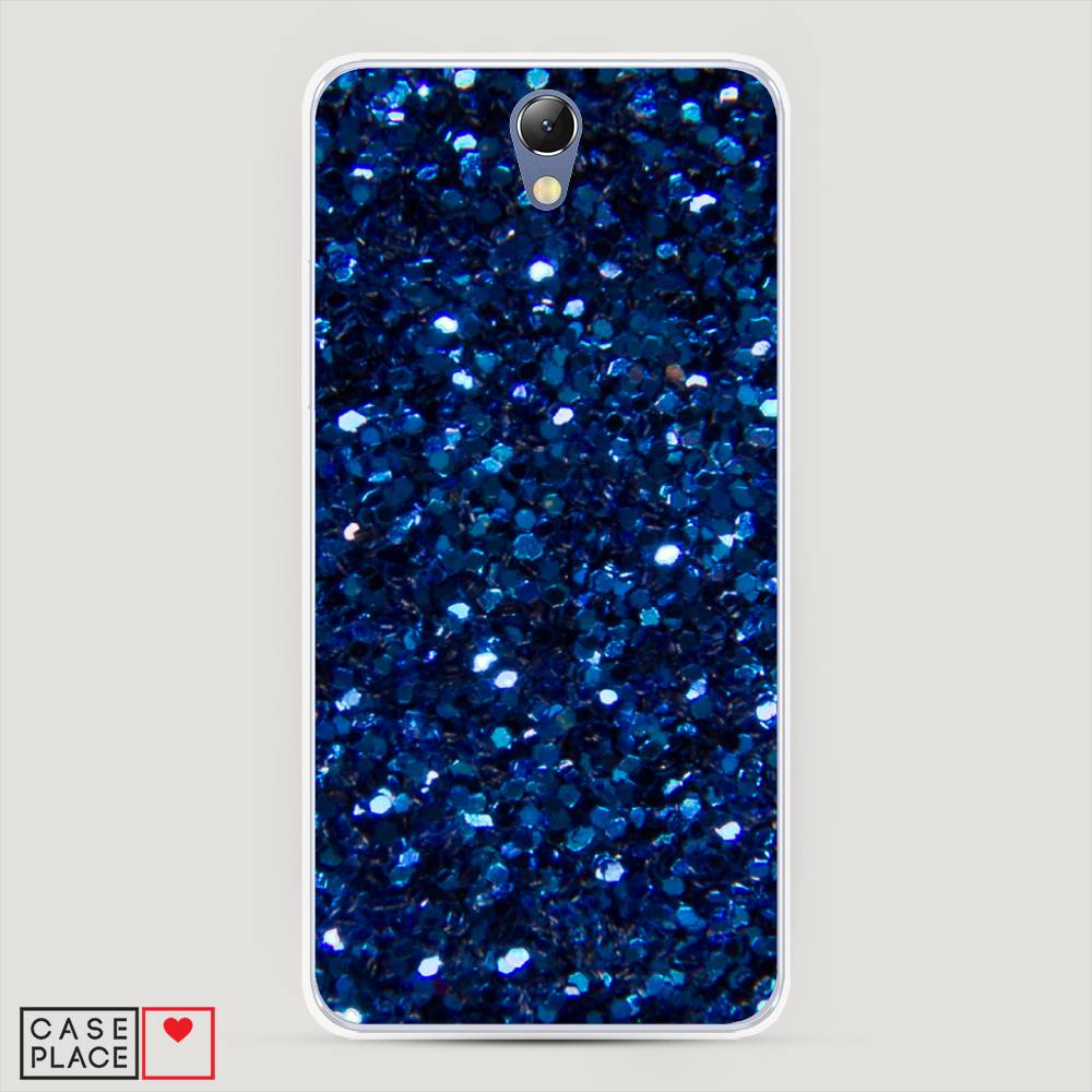 фото Чехол awog "синие блестки рисунок" для lenovo vibe s1