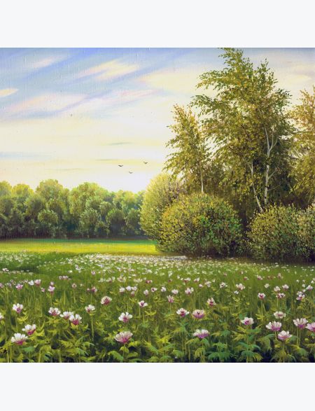 

Алмазная мозаика без подрамника Рассвет в Роще, 70x70 см, 30 цветов, 53991, РА-017