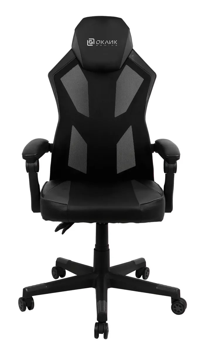

Кресло игровое Oklick -121G, на колесиках, искусственная кожа/сетка, черный 1987611, Кресло игровое Oklick -121G, на колесиках, искусственная кожа/сетка, черный [1987611]