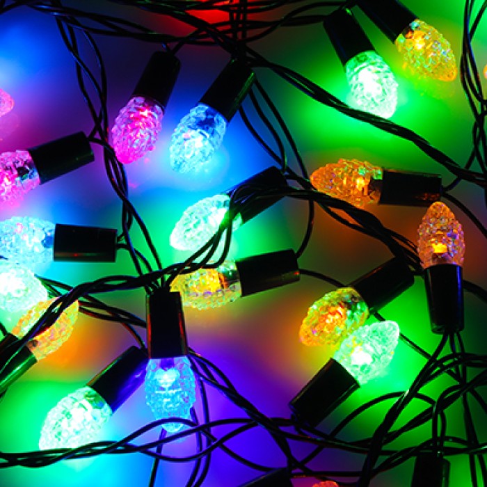 Световая гирлянда новогодняя Сноу бум Шишка 10 м разноцветный/RGB