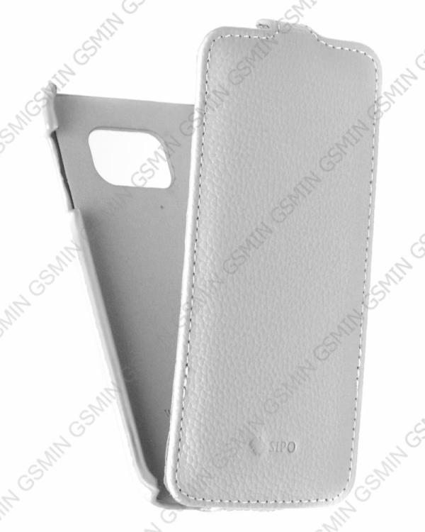 фото Чехол для samsung galaxy s6 edge g925f sipo premium leather case - v-series (белый)