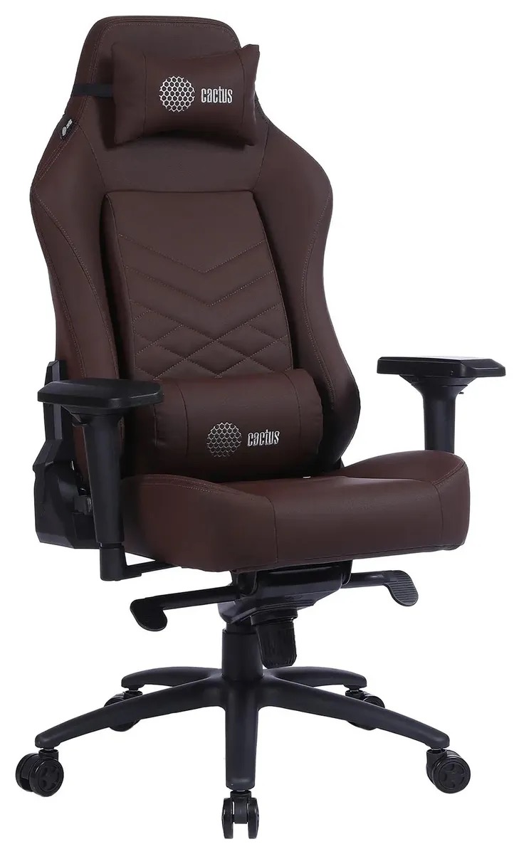

Кресло игровое Cactus CS-CHR-0112BR, на колесиках, эко.кожа, коричневый